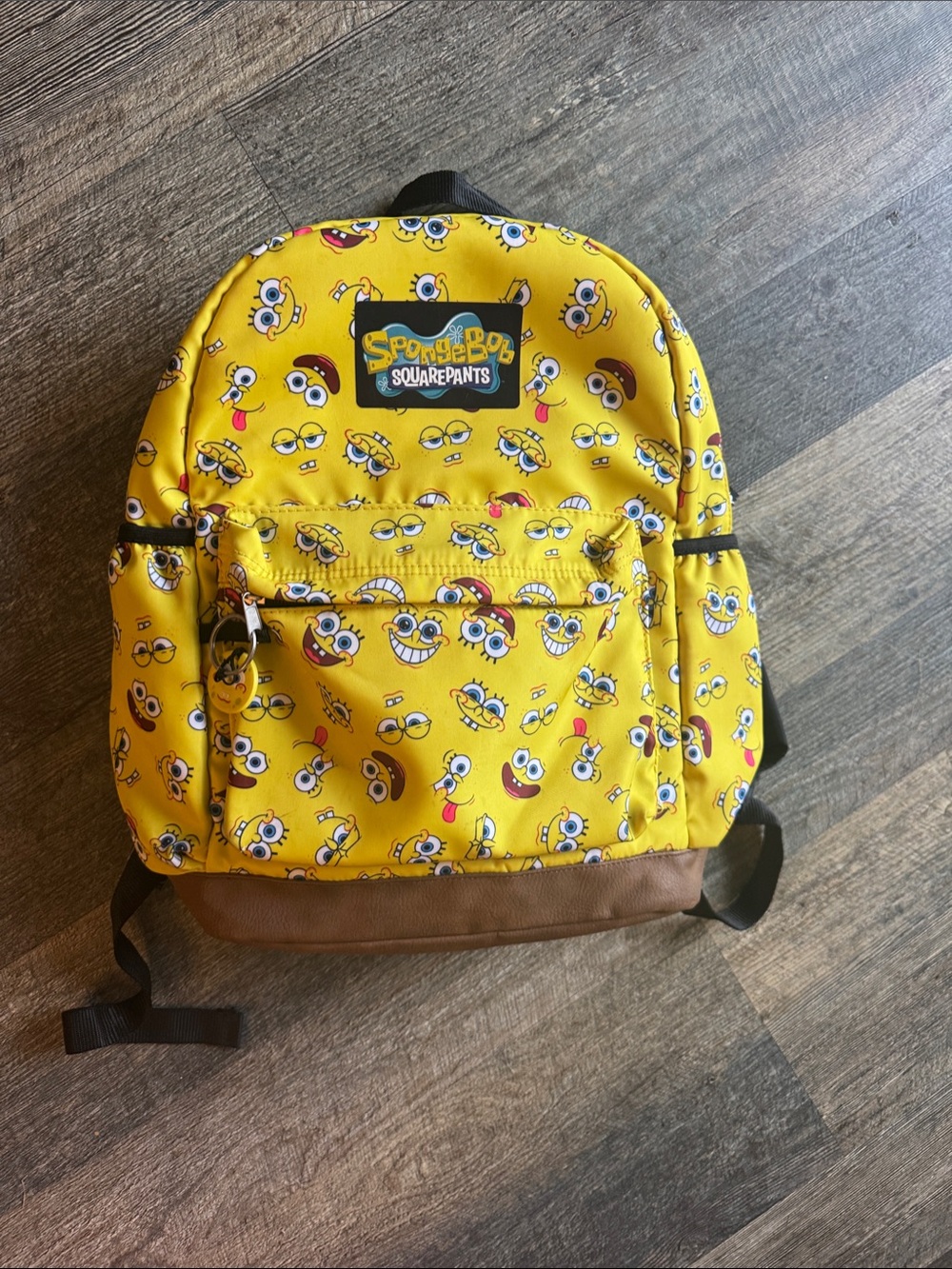SpongeBob SquarePants Yellow Allover Face Print Mini Backpack